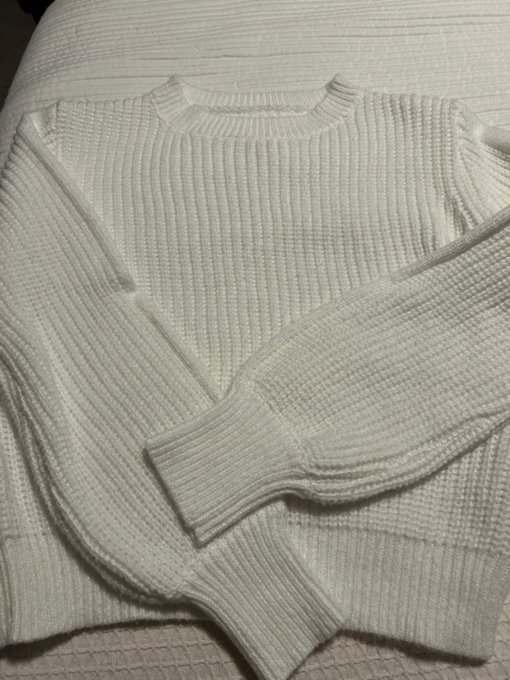 Cozy White Ribbed Sweater
